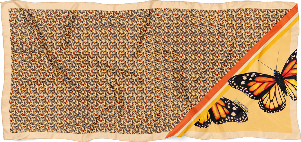 Monarch Butterfly Oblong Scarf | Designed by J6R6