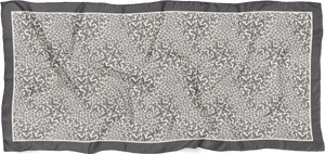 Grey Flutter Oblong Scarf | Designed by J6R6
